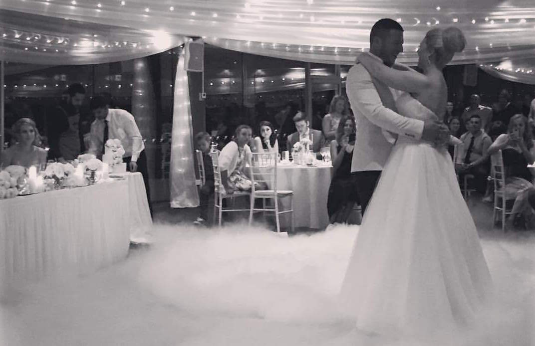 Dancing under drapery