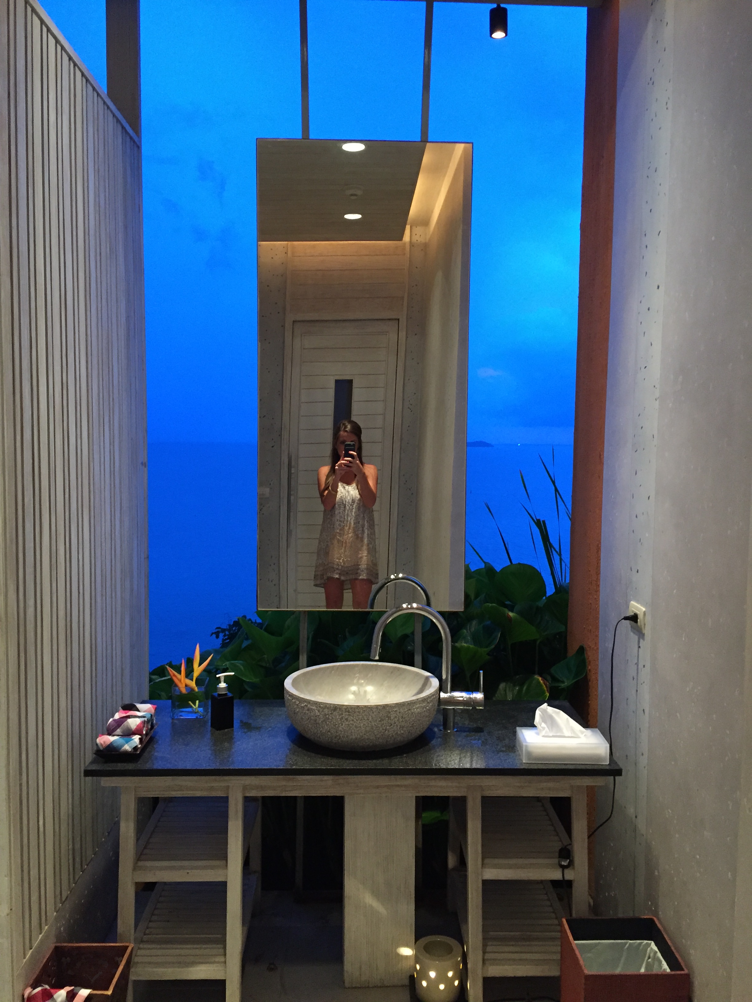 That's not glass.. That's all outdoors. Look closely for the frogs!