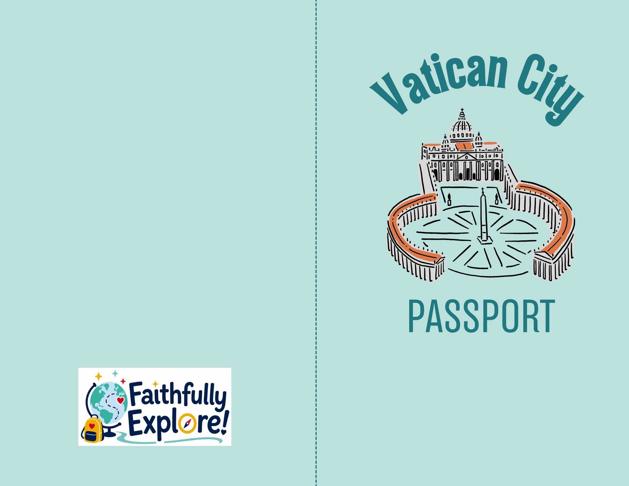 Vatican City Passport Mini Book