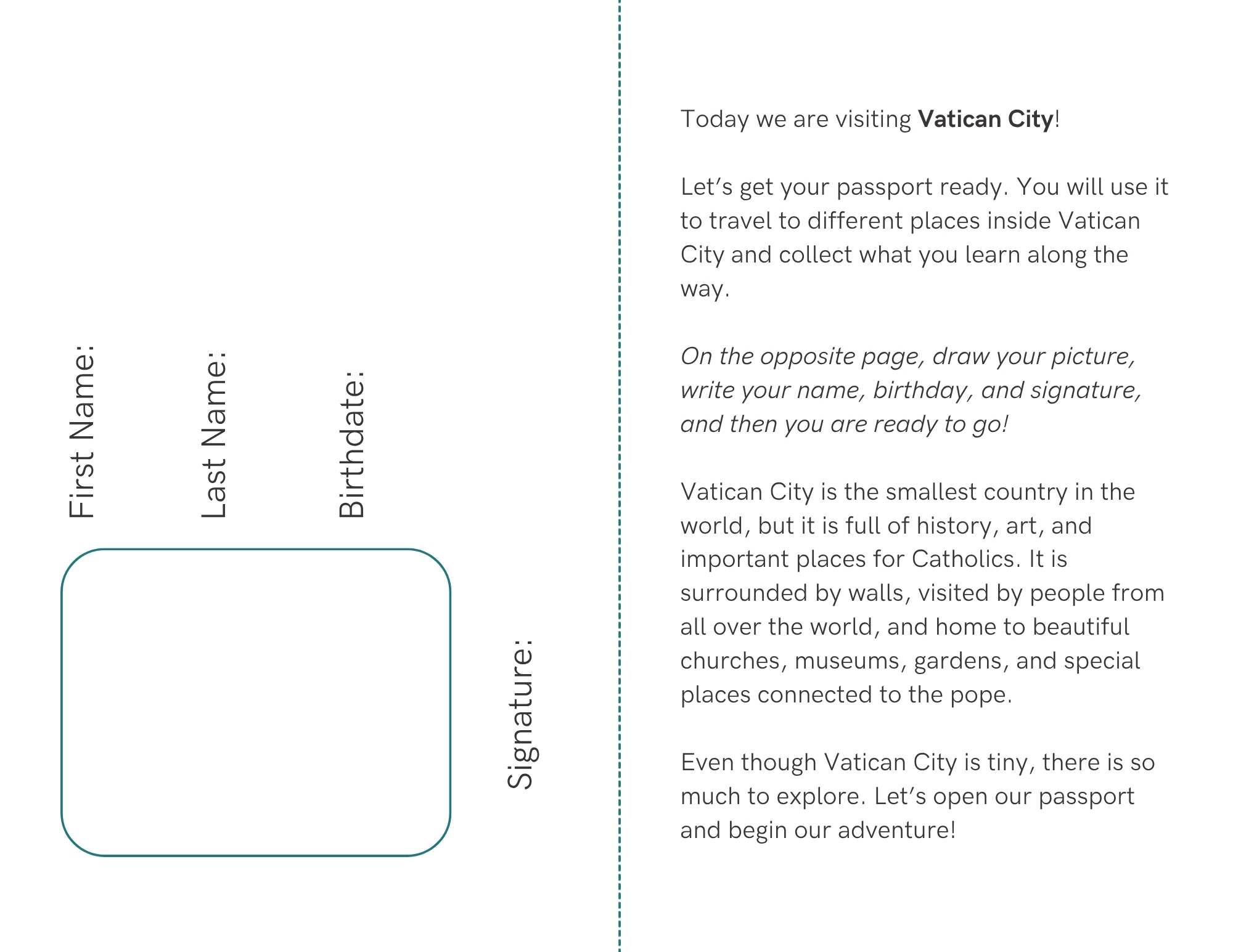 Vatican City Passport page 2