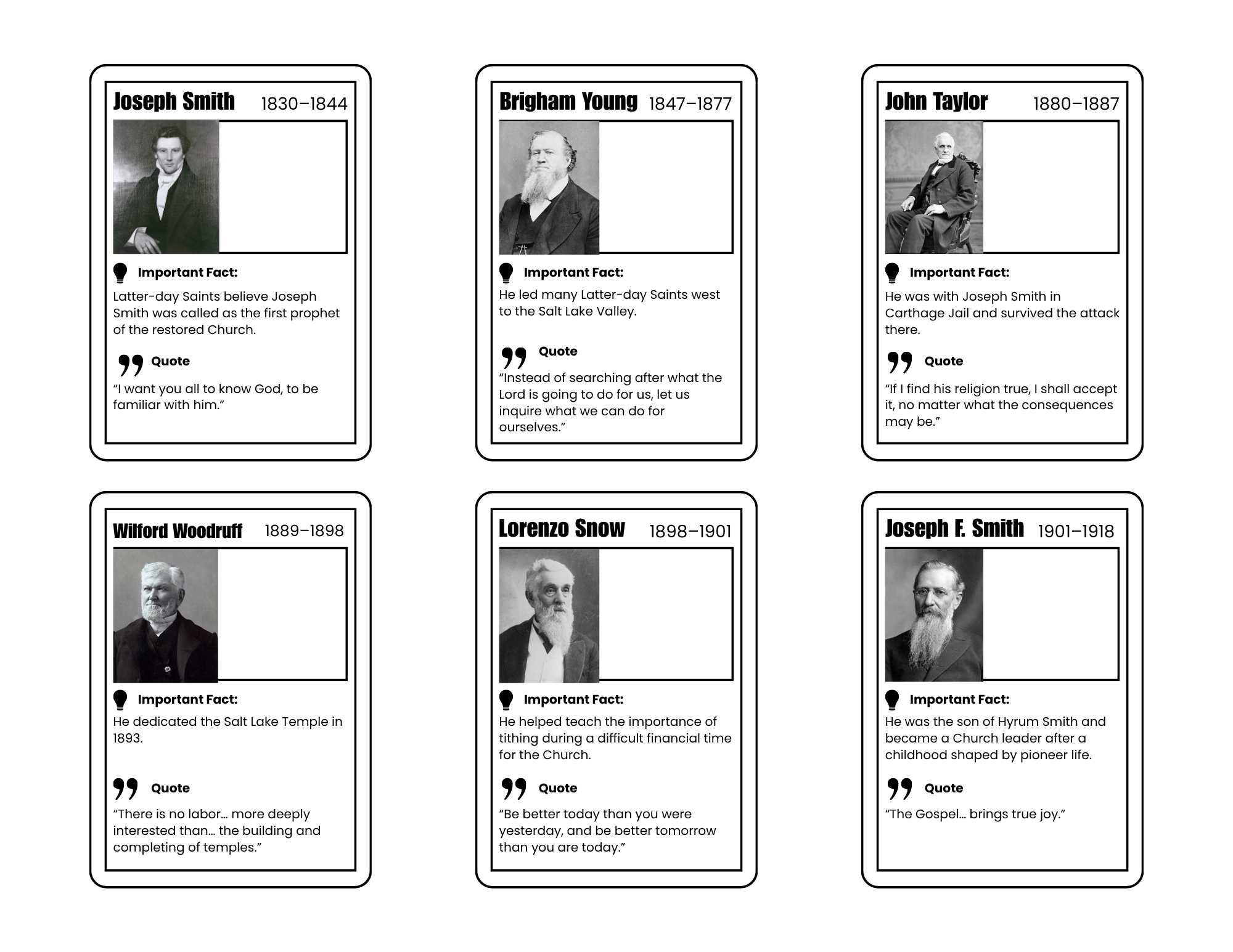 Prophet Trading Cards