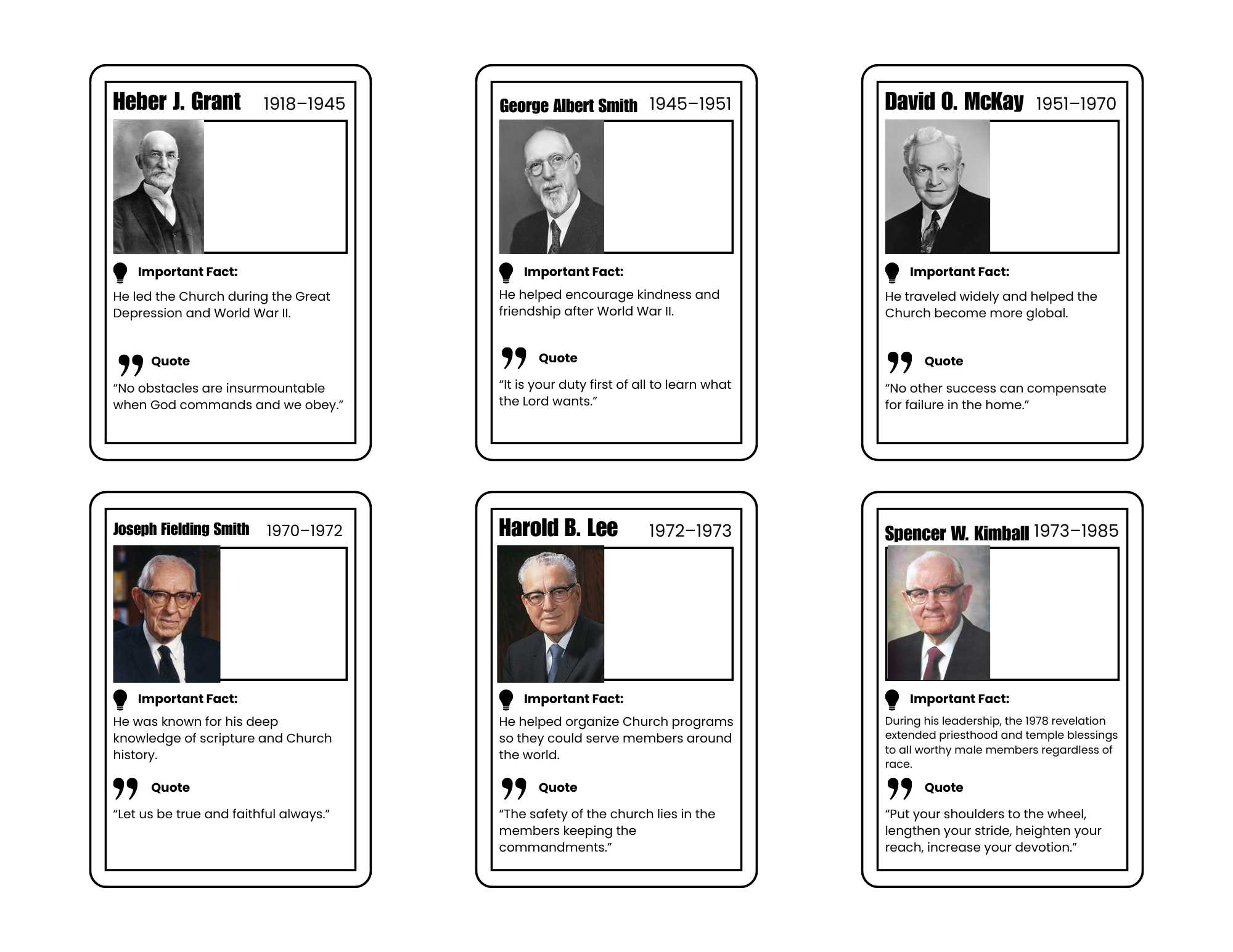 Prophet Trading Cards