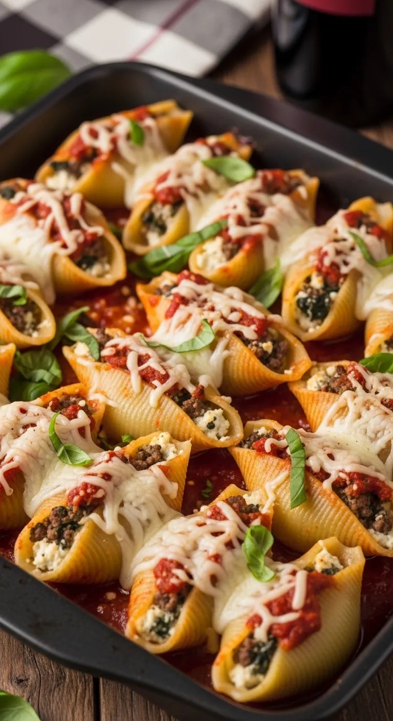 Ground Beef Stuffed Shells