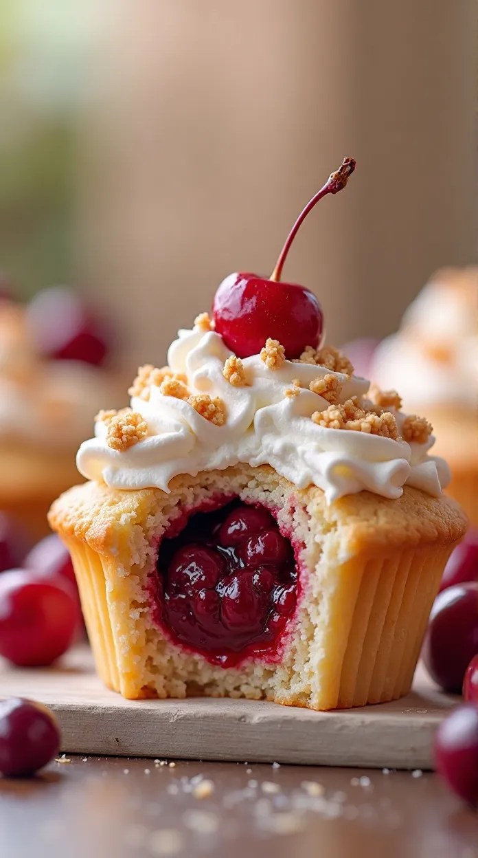 cherry pie cupcake