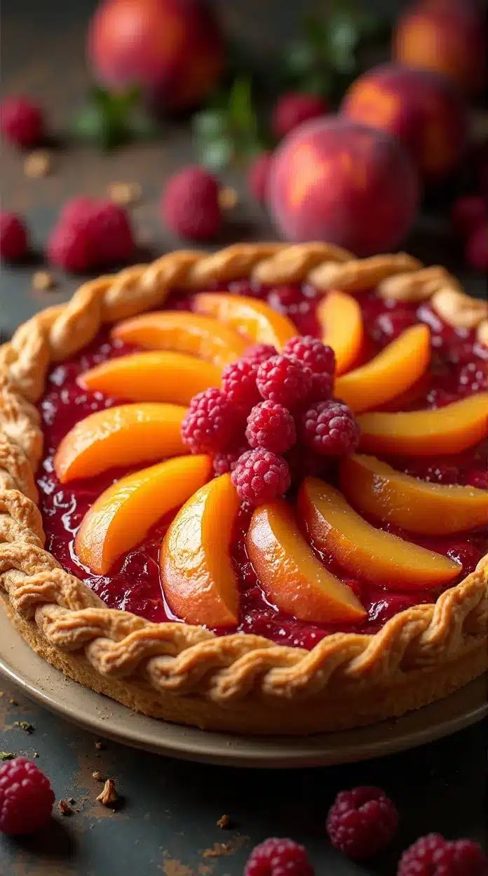 peach raspberry pie