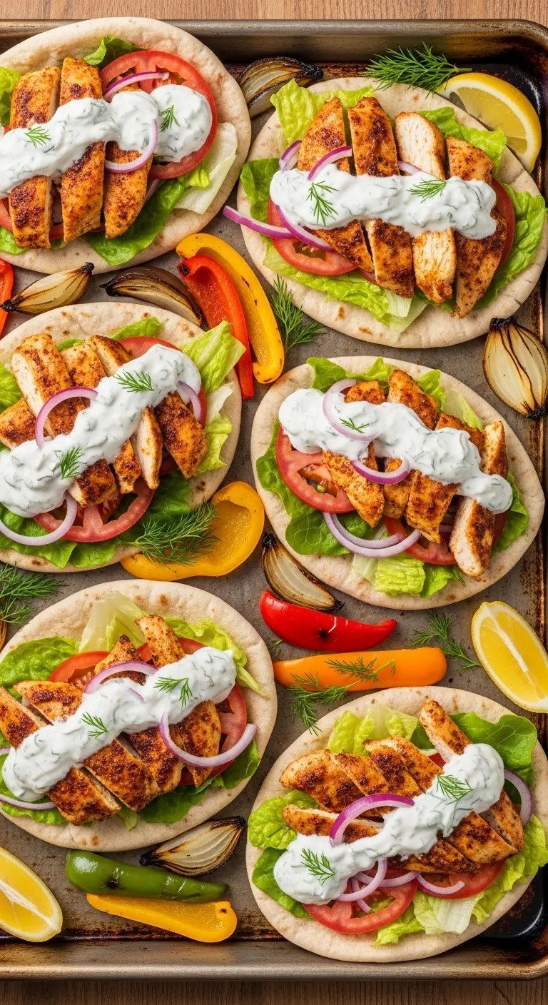 Sheet Pan Chicken Pitas