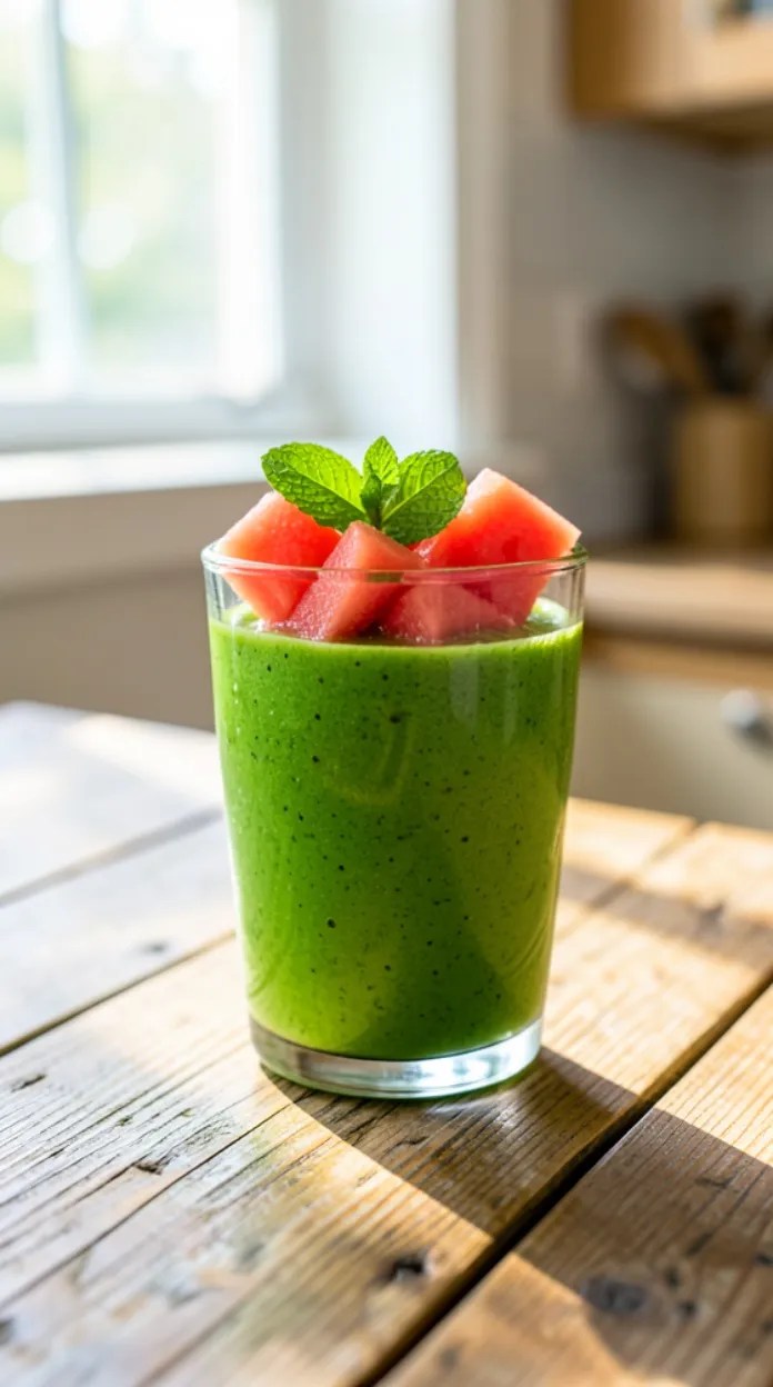 Green Immunity Smoothie With Watermelon