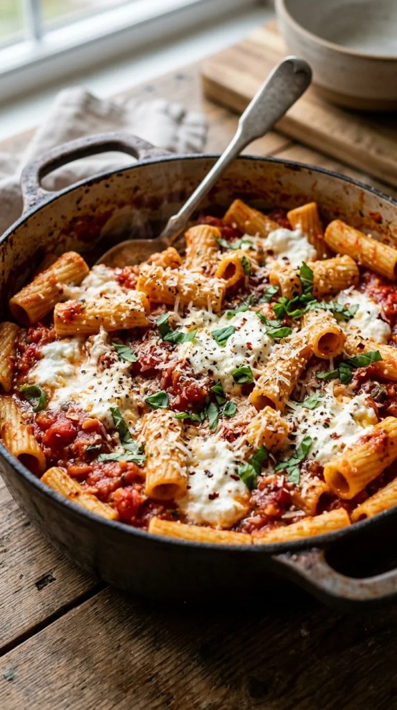 One-Pot Ricotta Tomato Pasta