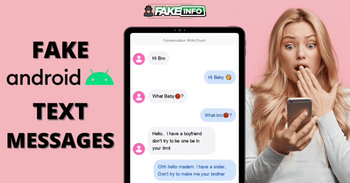 Create fake texts android