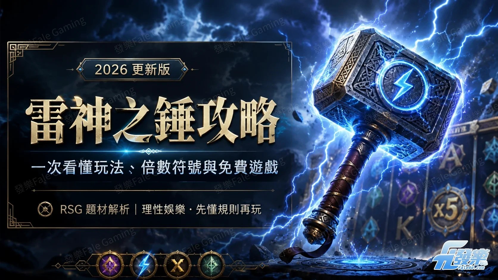 以雷電與戰鎚意象呈現的Rsg雷神之錘攻略首圖