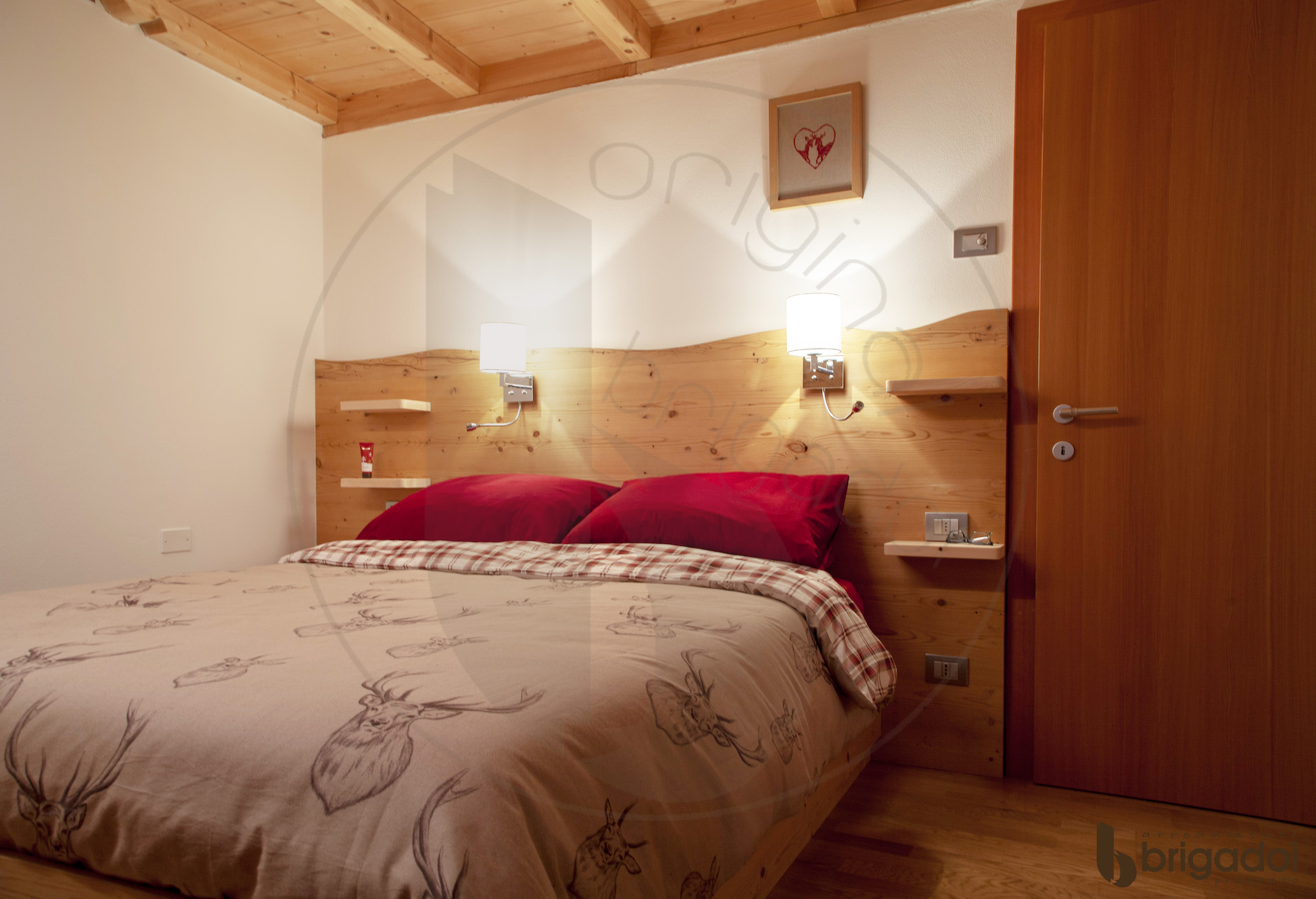 arredamenti falegnameria brigadoi legno trentino val di fiemme design mountain dolomiti camera