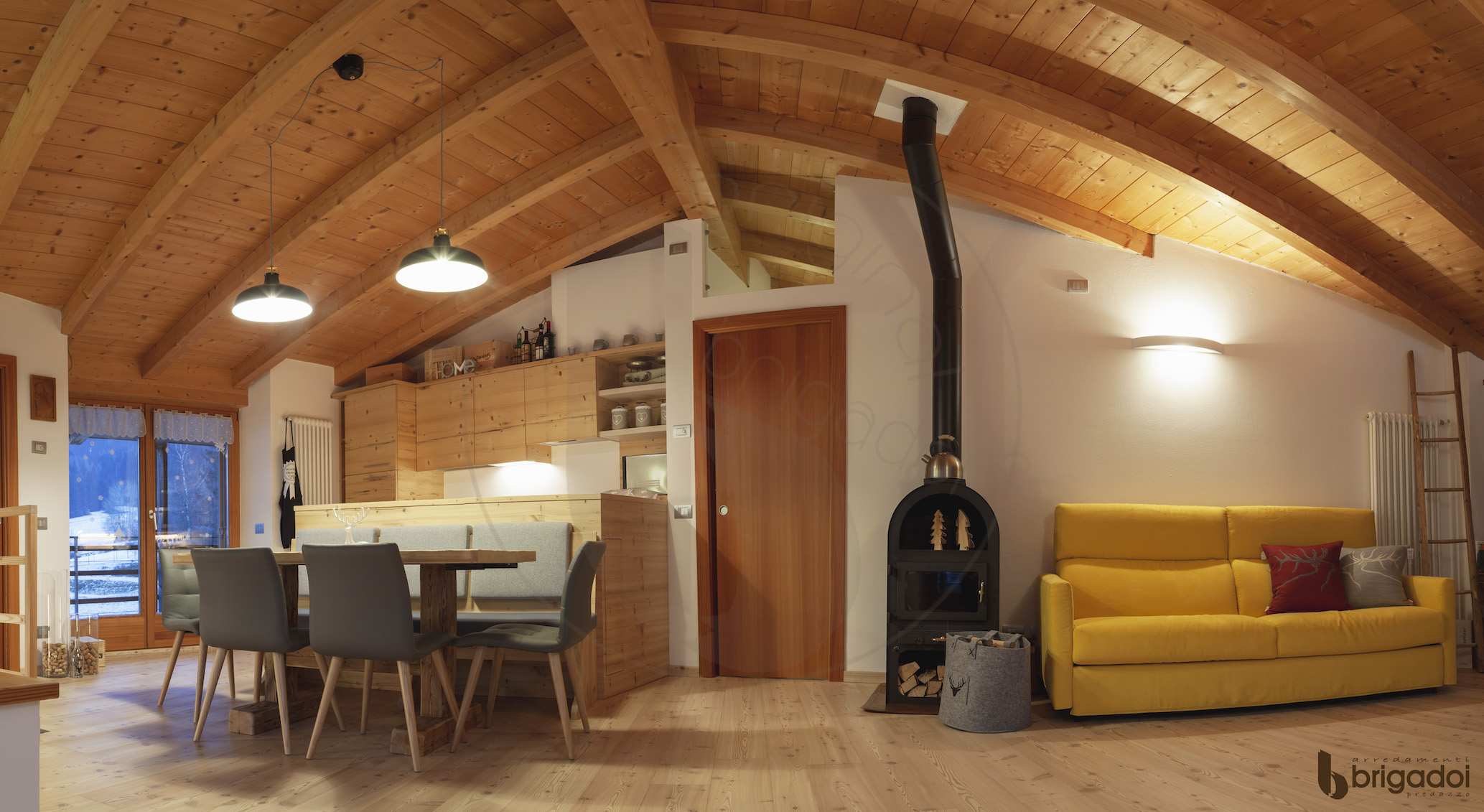 arredamenti falegnameria brigadoi legno trentino val di fiemme design mountain dolomiti cucina