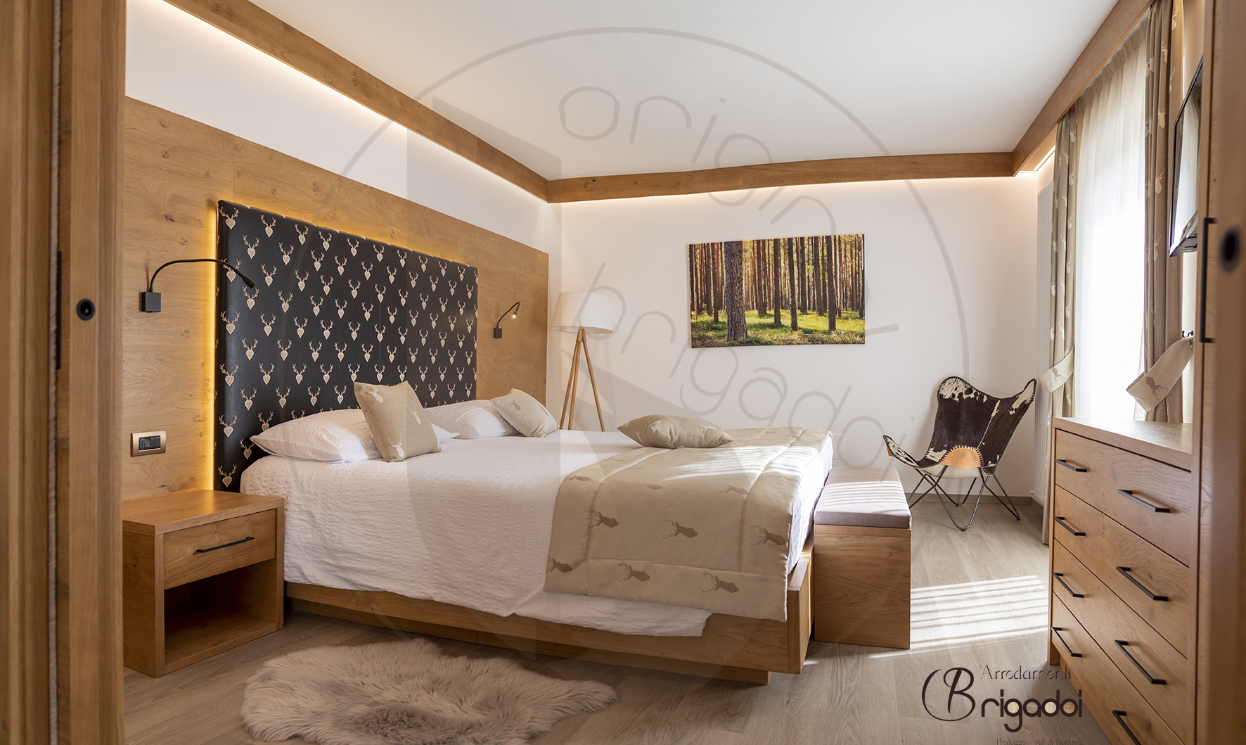 suite cervi dolomiti arredamenti falegnameria brigadoi mountaindesign interiordesign val di fiemme hotel deluxe legno trentino dolomiti