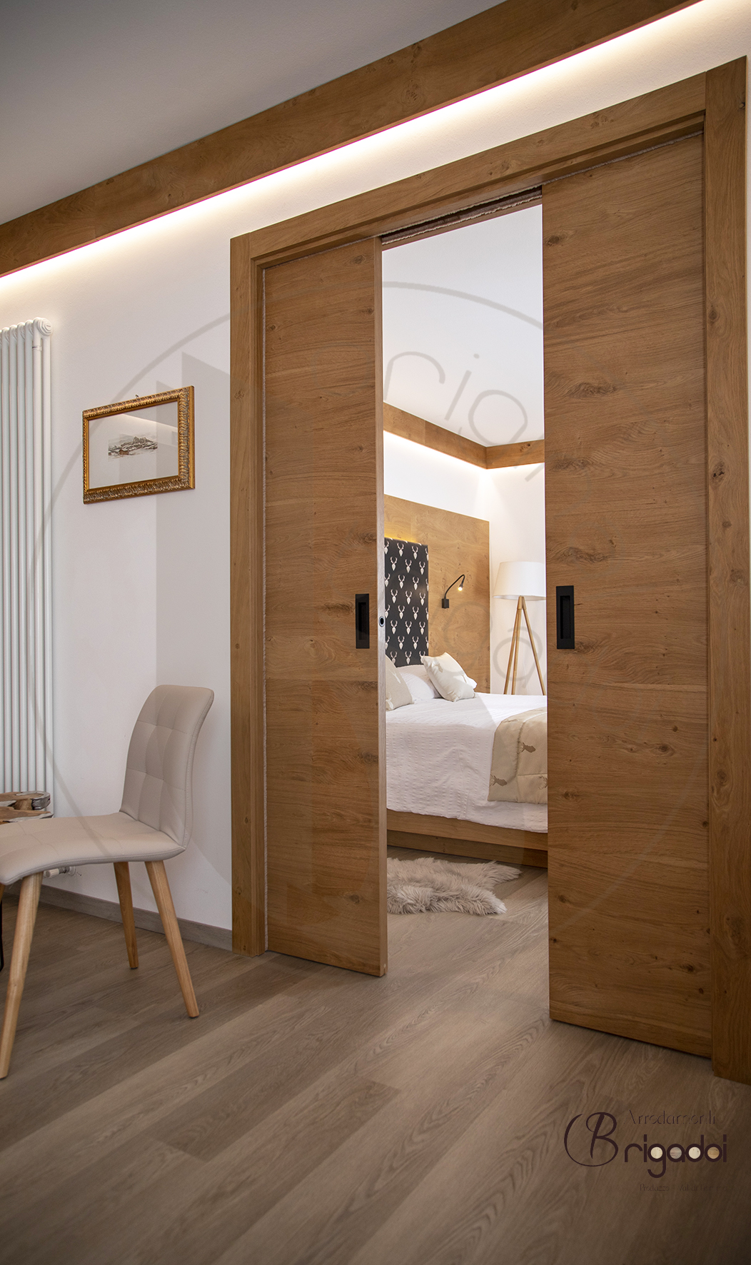 suite cervi dolomiti arredamenti falegnameria brigadoi mountaindesign interiordesign val di fiemme hotel deluxe legno trentino dolomiti