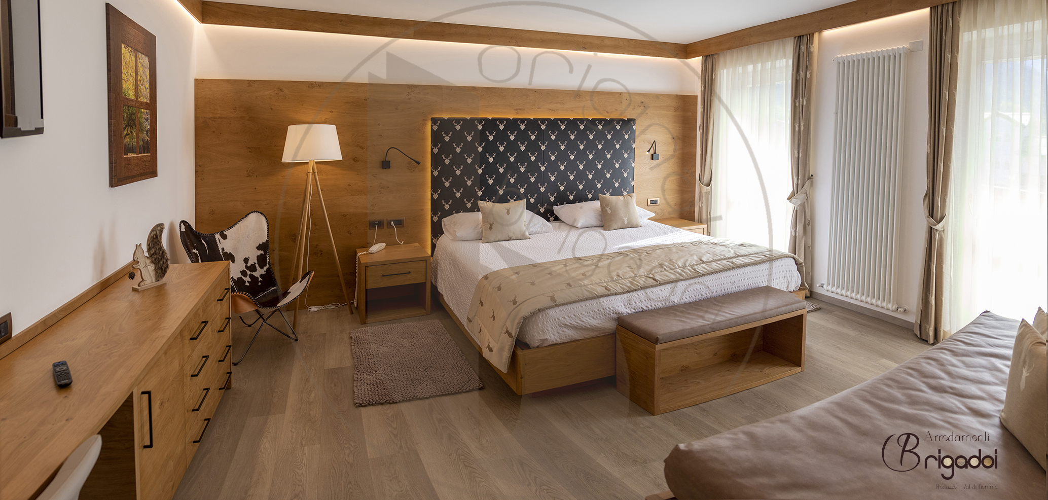suite cervi dolomiti arredamenti falegnameria brigadoi mountaindesign interiordesign val di fiemme hotel deluxe legno trentino dolomiti
