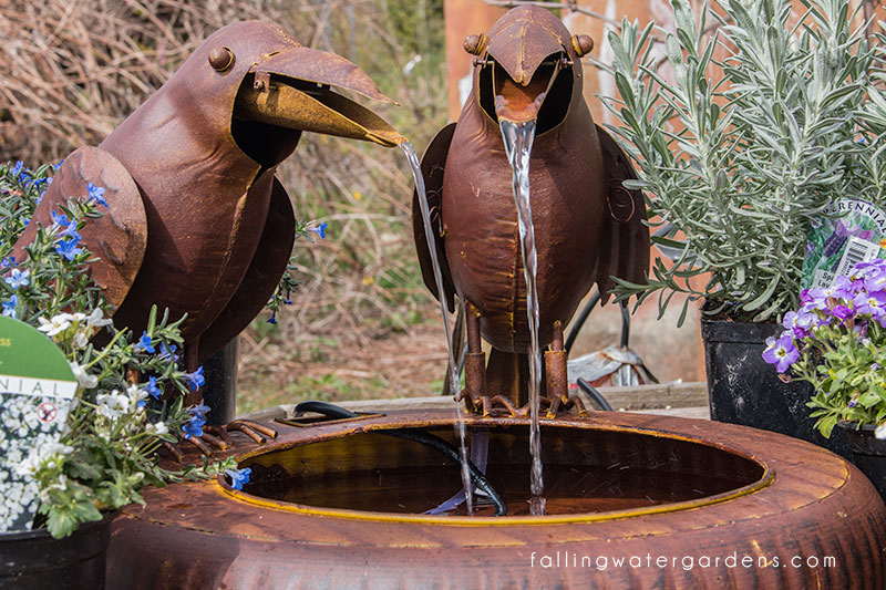 Rustic Crow Fountain Falling Water Designs