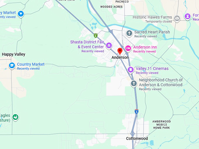 This Charming Small Town In California Where Time Slows Down And Life 16. Anderson Map 