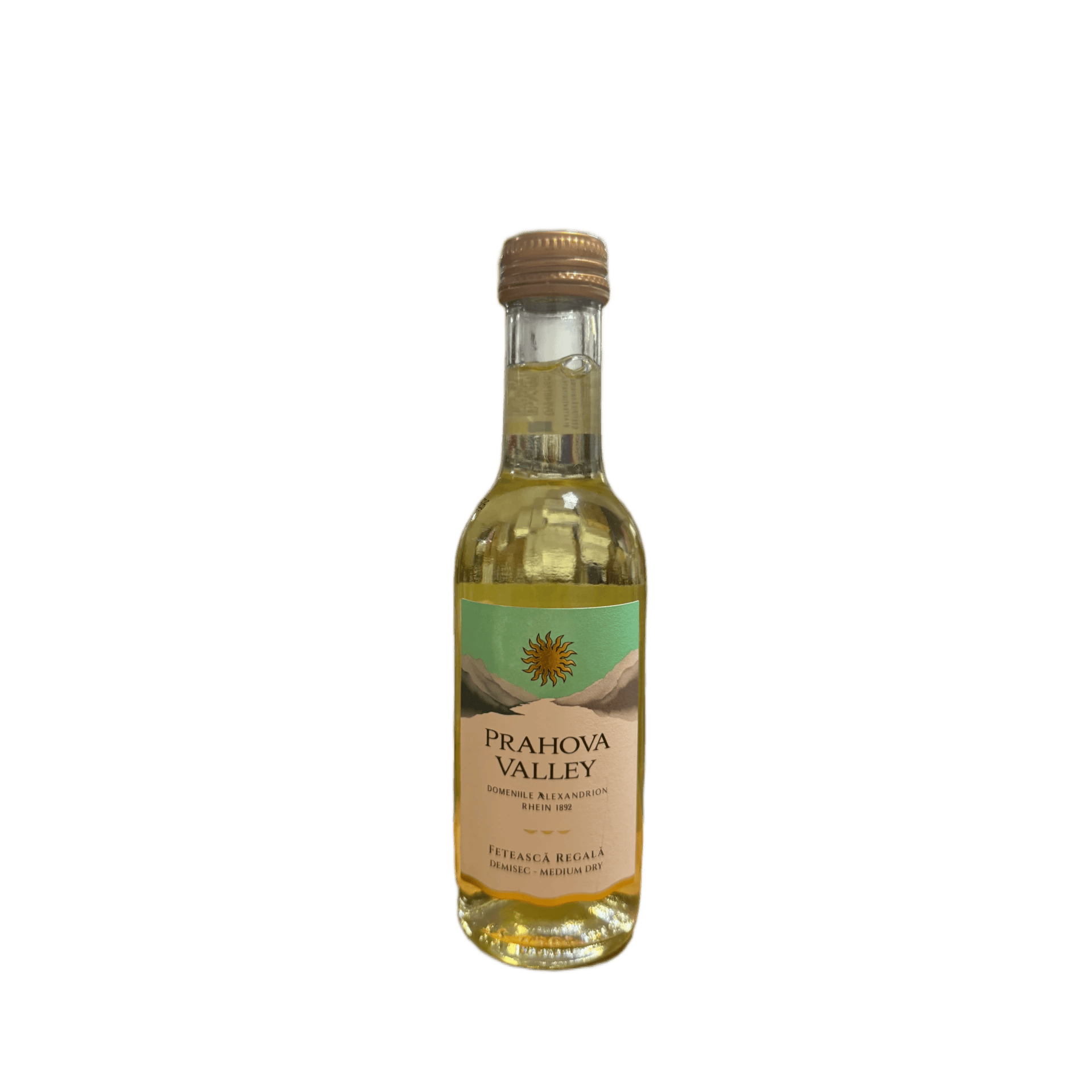 Vin Alb Demisec Prahova Valley Feteasca Regala, 12%, 0.187L