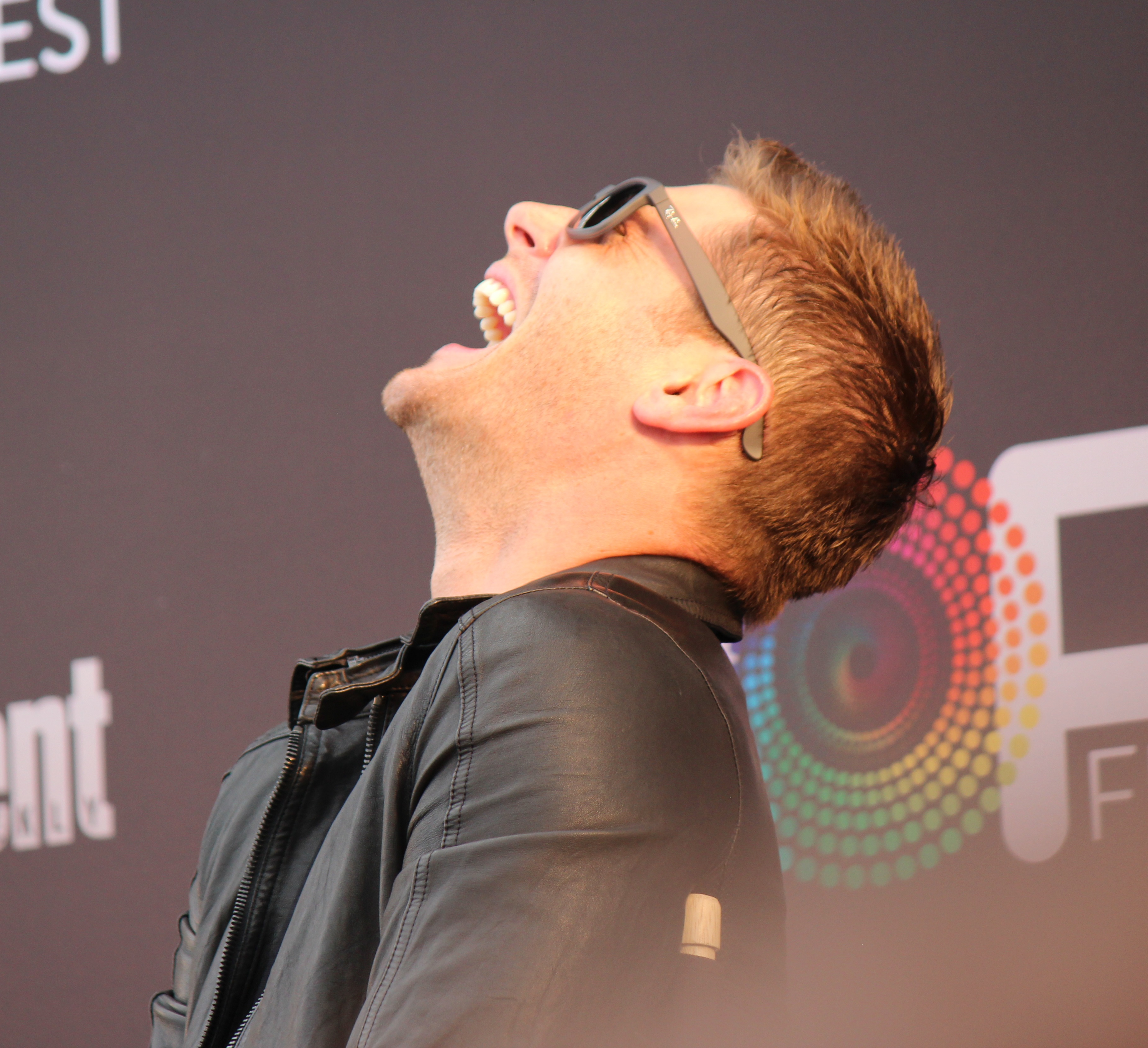 Jensen Ackles laughing
