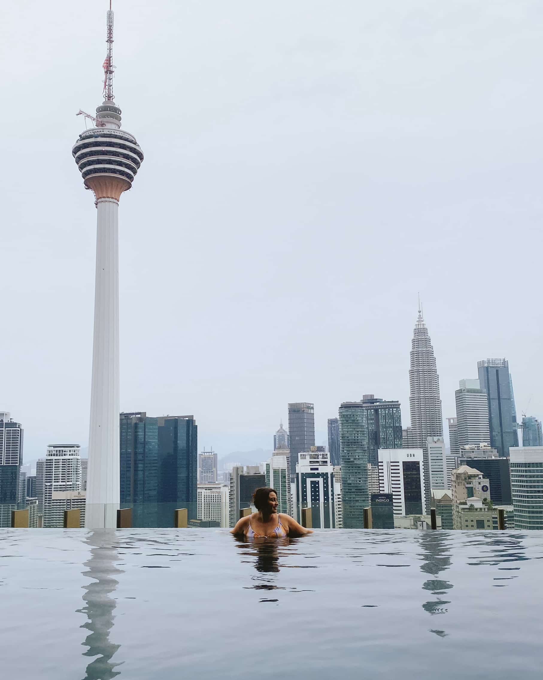 The infinity pool rooftop in Kuala Lumpur