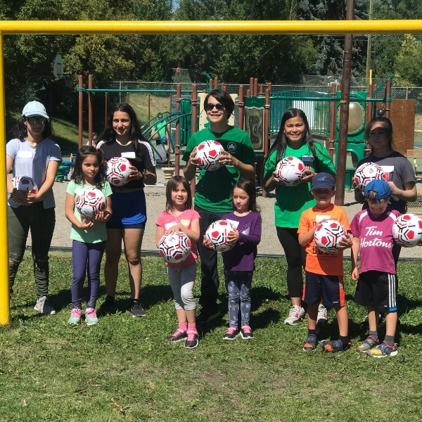 Our newcomers at the summer soccer event
