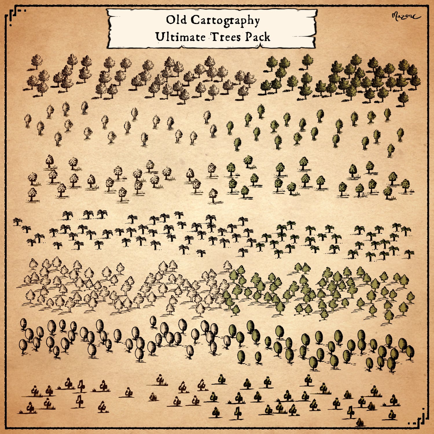 Fantasy Map Icons Collection Wonderdraft Assets Trees Pack Wonderdraft Assets 