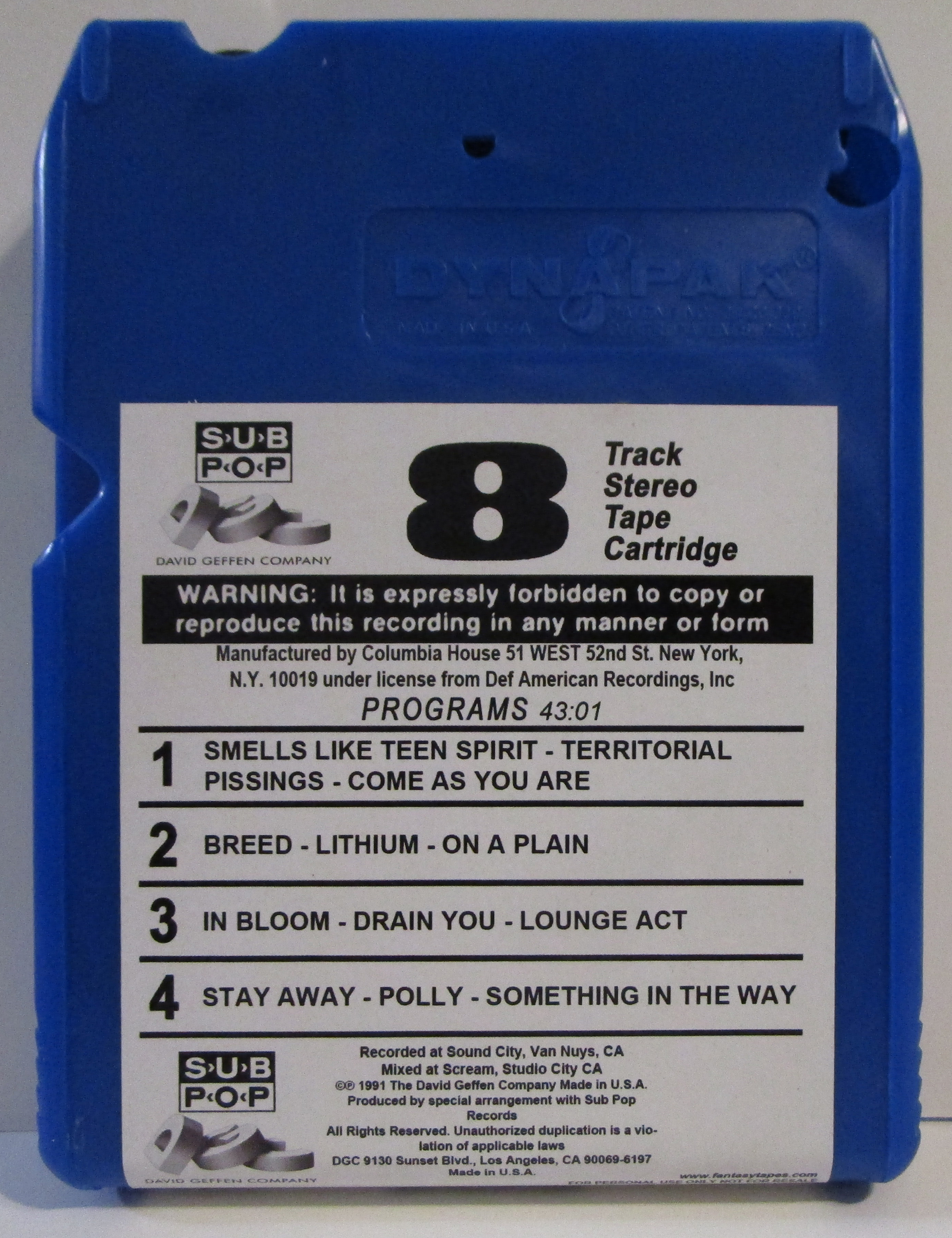 Nirvana – Nevermind 8-Track Fantasy Tape – Fantasy Tapes
