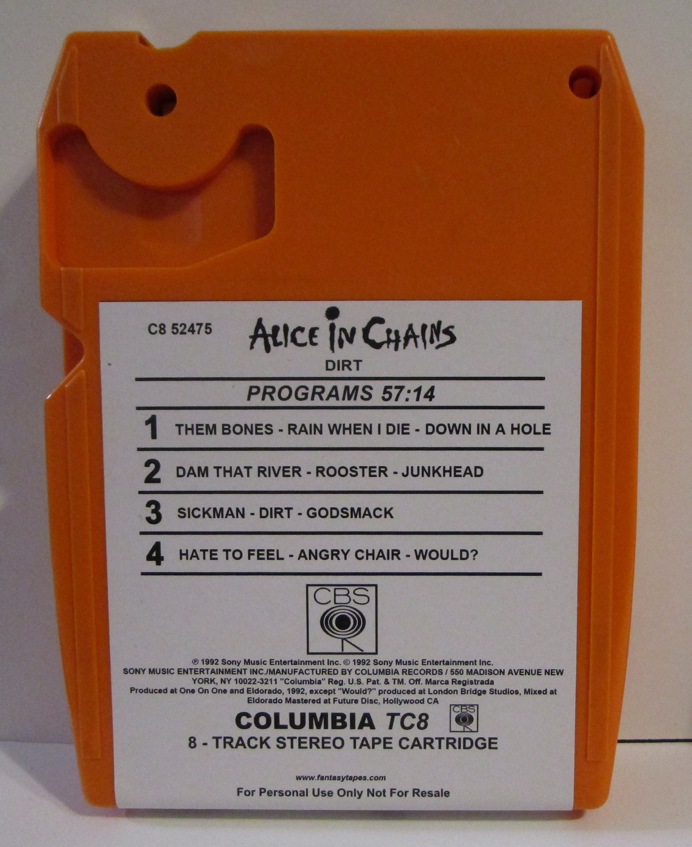 Alice In Chains – Dirt 8-Track Fantasy Tape – Fantasy Tapes
