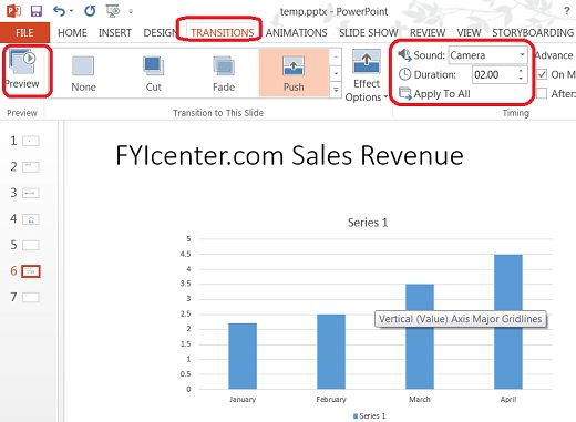 Add Slide Transition - Ocean Picture Collection - Mobile Quality