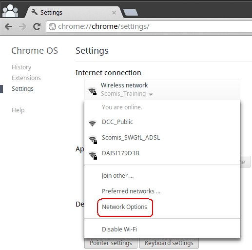 If you'd rather see the full url, you can do it in two clicks. How to configure your Google Chromebook to use a Proxy
