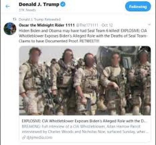 POTUS retweeted whistleblower accounts re Benghazi and Seal Team 6 - (We)  Are The News