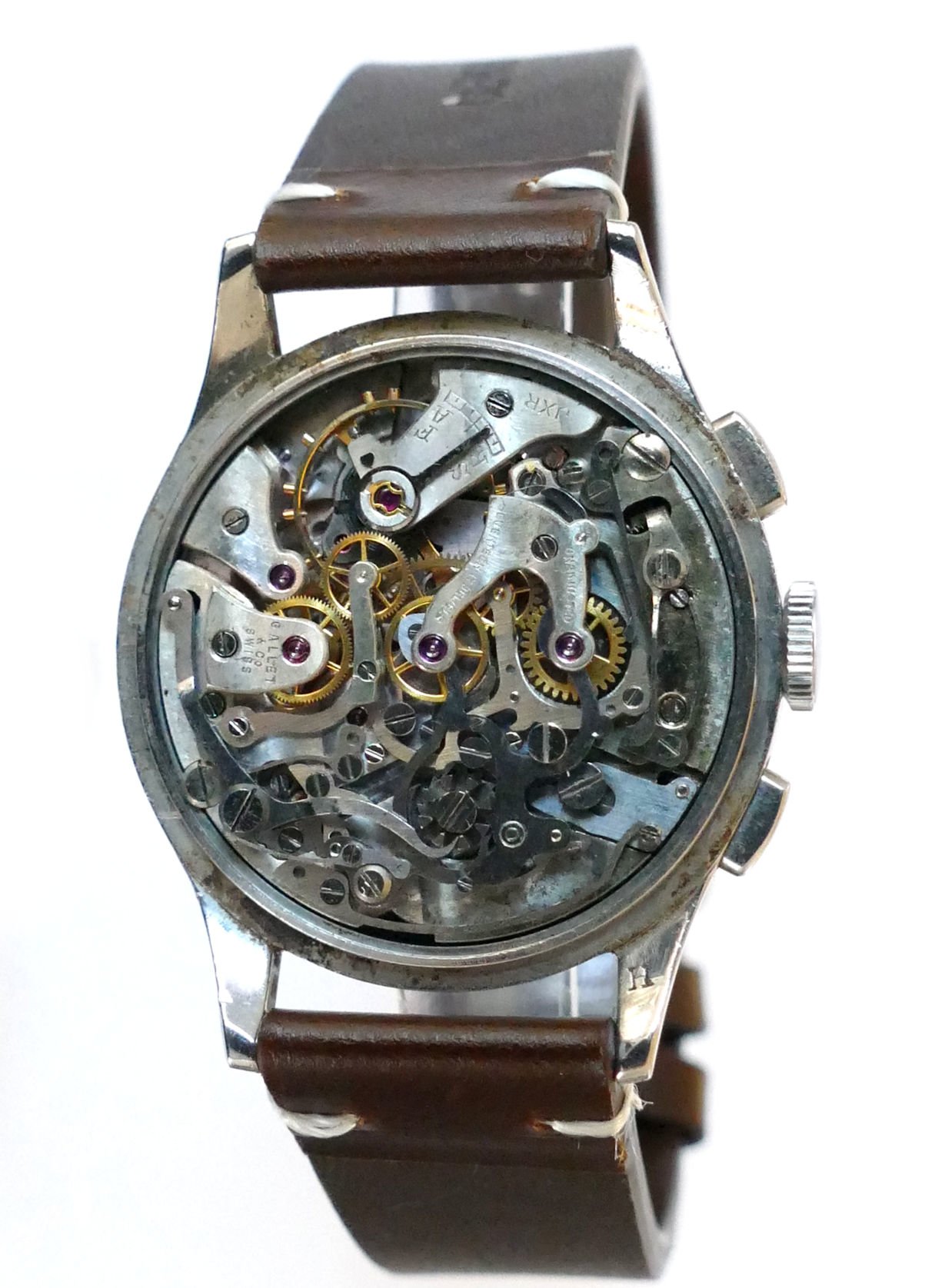 The Excelsior Shoe Co メダル　ビンテージ Gallet Multichron 12 Excelsior Park Steel Chronograph - Farfo.com