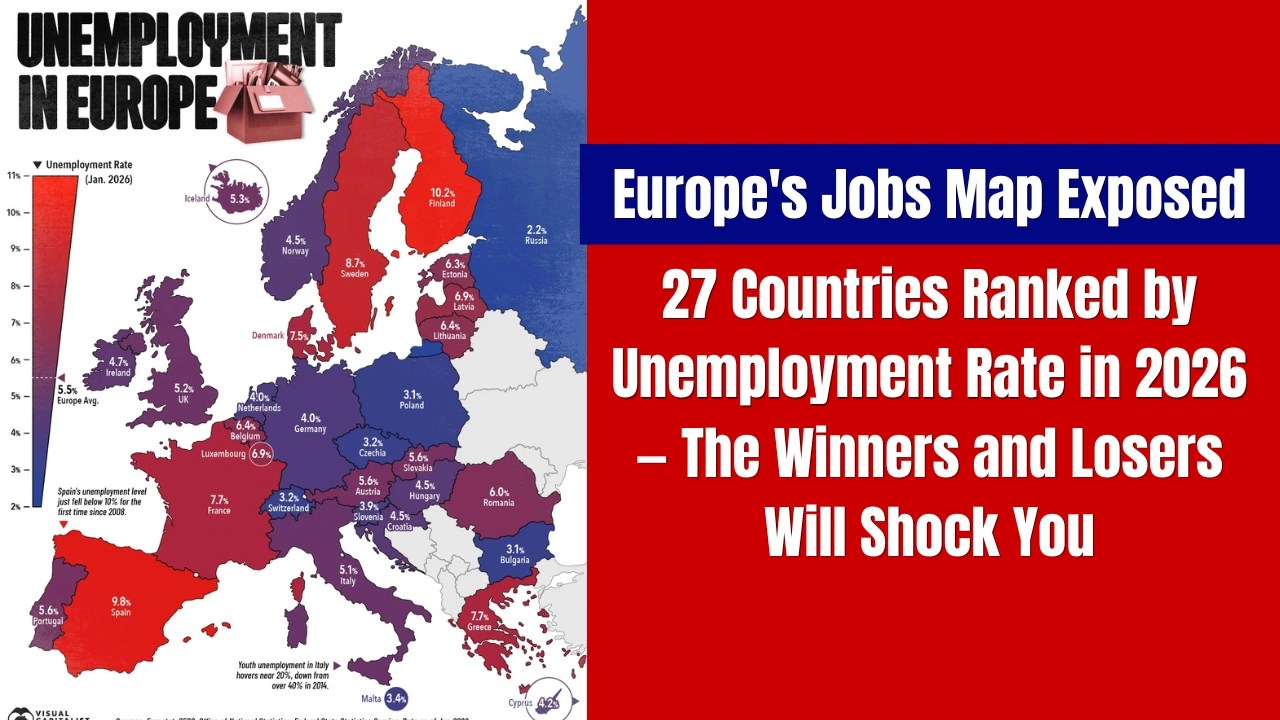 Europe S Jobs Map Exposed 27 Countries Ranked By Rate In Europes Jobs Map