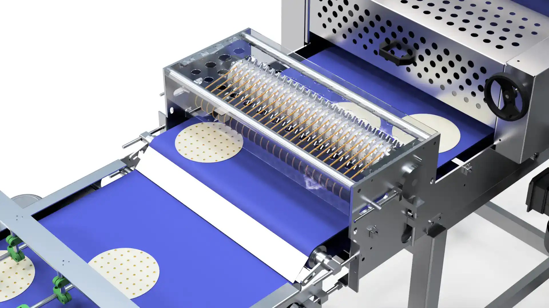 Dough Docker in Pizza Topping Line