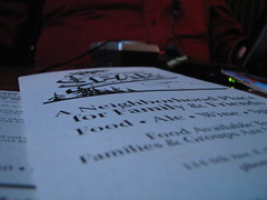 Dark Table with Menu