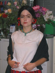 me dressed as frida kahlo at work
