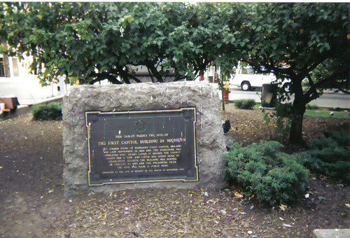 The first Capitol Building in Michigan was here