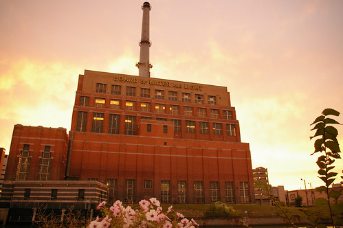 Sun sets behind Ottawa Power Station