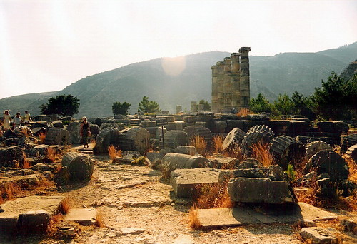 Sunset in Priene , Temple of Athena