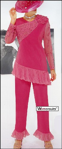 pink pantsuit