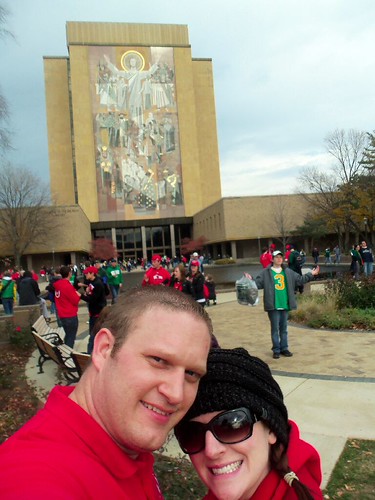 Touchdown Jesus! Notice the fools in the background having their token TDJ photos taken.