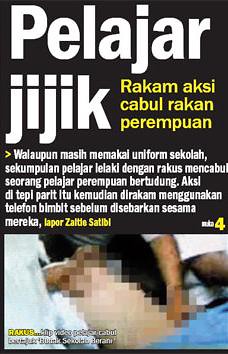 Aksi jijik budak sekolah merakam pelajar perempuan diraba beramai ...