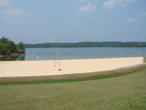 The packed beach!  SO many people!
