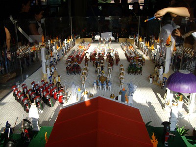 Formación delante del foro romano.