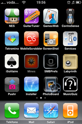 Segunda vista de SpringBoard