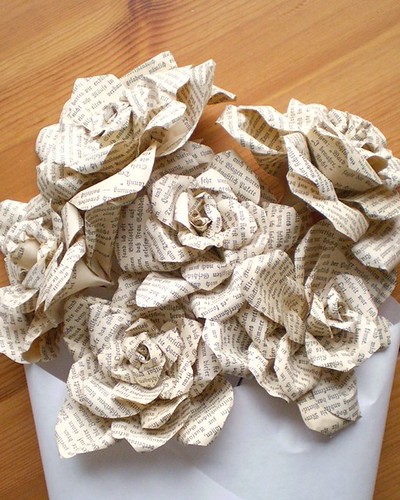 Etsy smilemercantile Antique German Books Paper Roses Flowers