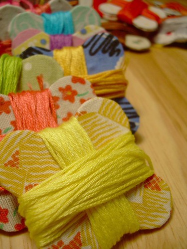 fabric coverd floss bobbins