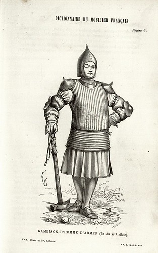 Soldier wearing gambison