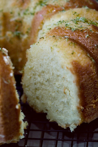 Cream Cheese Pound Cake with Spearmint-Lime Glaze