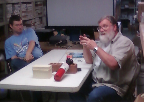 John Kuhns describing scientific glass blowing techniques.